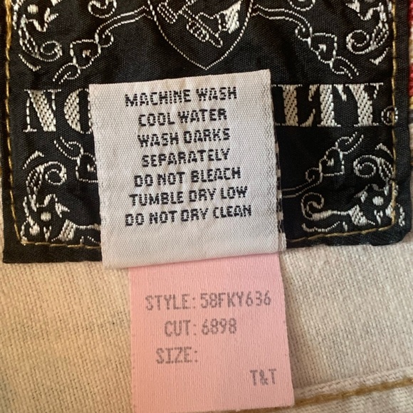 RARE VINTAGE USA/AMERICA “NOT GUILTY” BRAND FADED FLAGS HIPPIE DENIM - Picture 5 of 8